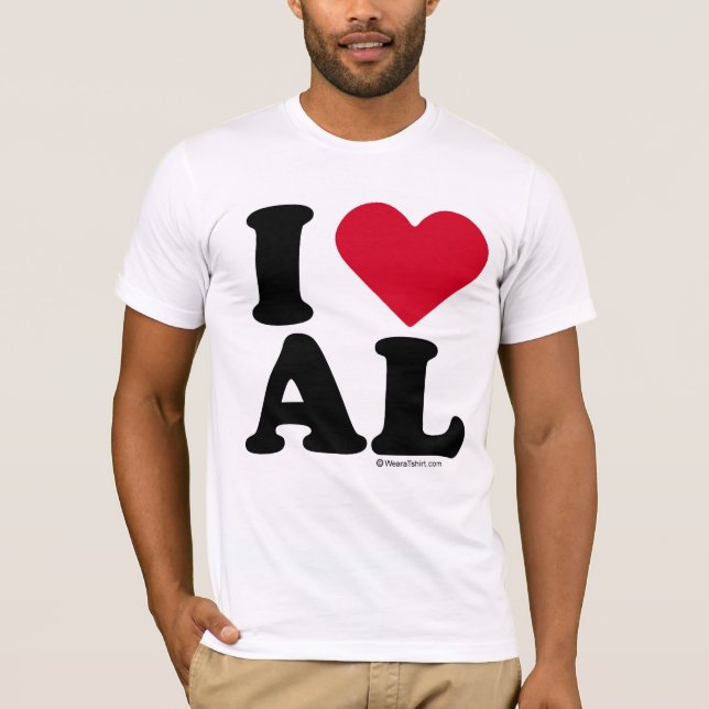 ALABAMA - JAG ÄLSKAR AL - JAG ÄLSKAR ALABAMA TEE SHIRT (Framsida)
