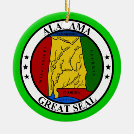 Alabama* Jul Ornament* Julgransprydnad Keramik