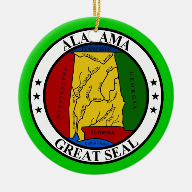 Alabama* Jul Ornament* Julgransprydnad Keramik (Framsidan)