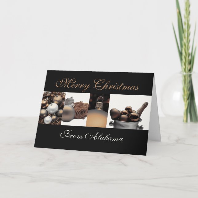 Alabama-julkort med prydnadsföremål helgkort (Framsida)