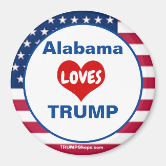 Alabama KÄRLEK TRUMP Patriotic Magnet