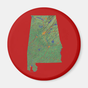 Alabama Karta Magnet