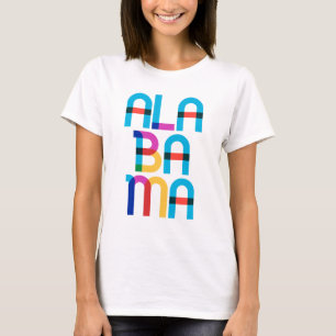 Alabama Klassisk Färgrik 80-tals Popkonst T Shirt