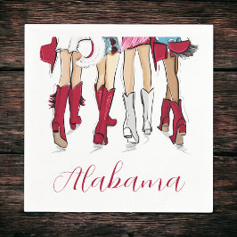 Alabama Ladies Fashion Cowboy Boots Hats Crimson Pappersservett