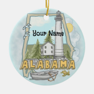 Alabama Lighthouse-ornament Julgransprydnad Keramik