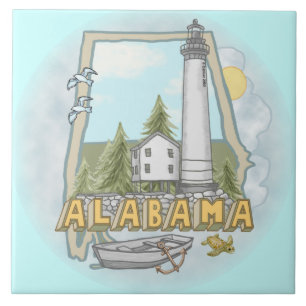 Alabama Lighthouse-panel Kakelplatta