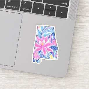 Alabama - Lilly Inspired - 3 tum x 3 tum Sommareti Klistermärken