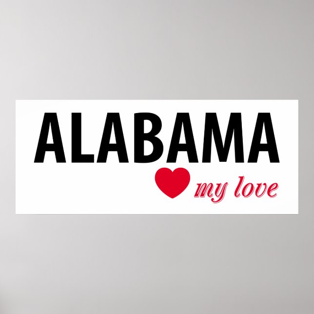Alabama min kärlek poster (Framsidan)