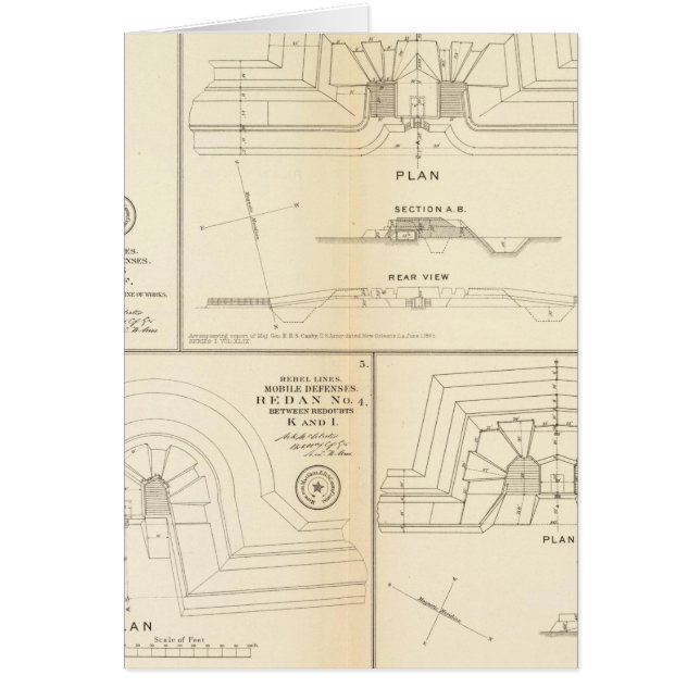 Alabama Mobile-försvar Hälsningskort (Framsidan)