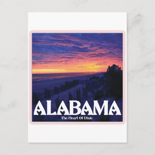Alabama Mörk Sunset Vykort (Framsida)