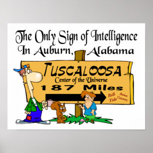 Alabama mot Auburn Rivalry Poster