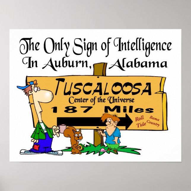 Alabama mot Auburn Rivalry Poster (Framsidan)