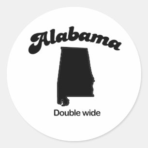 Alabama Motto - dubbel sned boll Runt Klistermärke