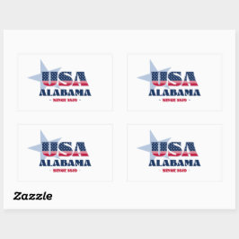 Alabama My Home State Sticker Rektangulärt Klistermärke