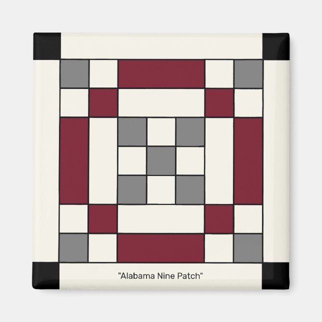 Alabama Nine Patch Magnet (Framsidan)