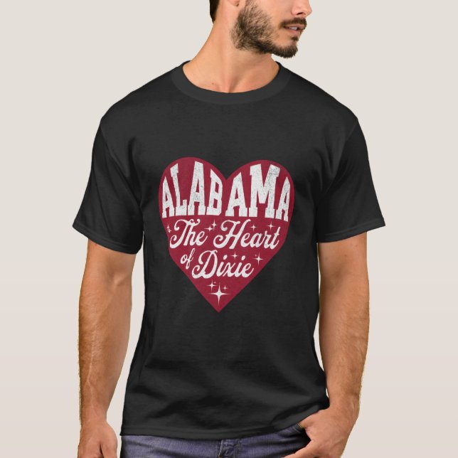 Alabama och Dixie Alabama för T Shirt (Framsida)