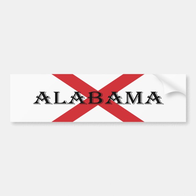 Alabama och Flagga bscnt Bildekal (Framsidan)