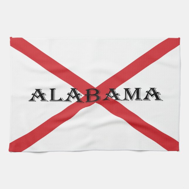 Alabama och Flagga ktcnt Kökshandduk (Horisontell)