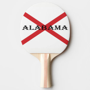 Alabama och Flagga Ping Pong Paddle Black cn Pingisracket