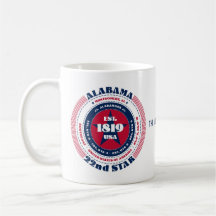 Alabama Patriotic Circular Monogram Mugg