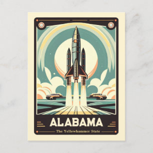 Alabama Patriotisk Vintage Vykort