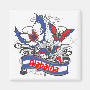 Alabama patriotismfjäril magnet