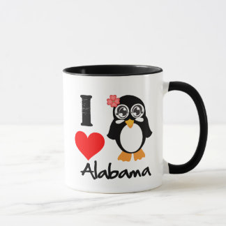 Alabama pingvin - jag älskar Alabama Mugg