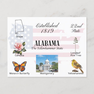 Alabama Postcard | ange teman och riktmärken Vykort