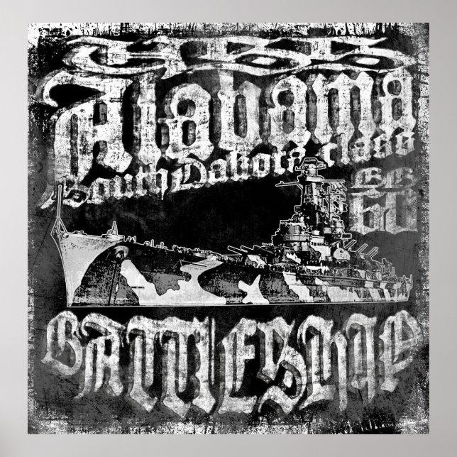 Alabama Poster i battleshöft (Framsidan)
