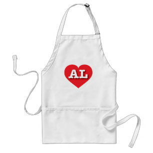 Alabama Red Heart - I kärlek AL Förkläde
