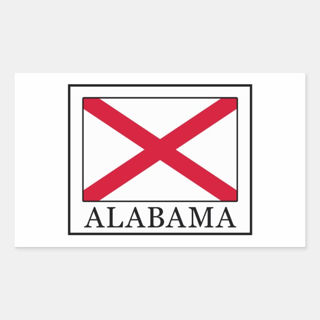 Alabama Rektangulärt Klistermärke (Framsida)