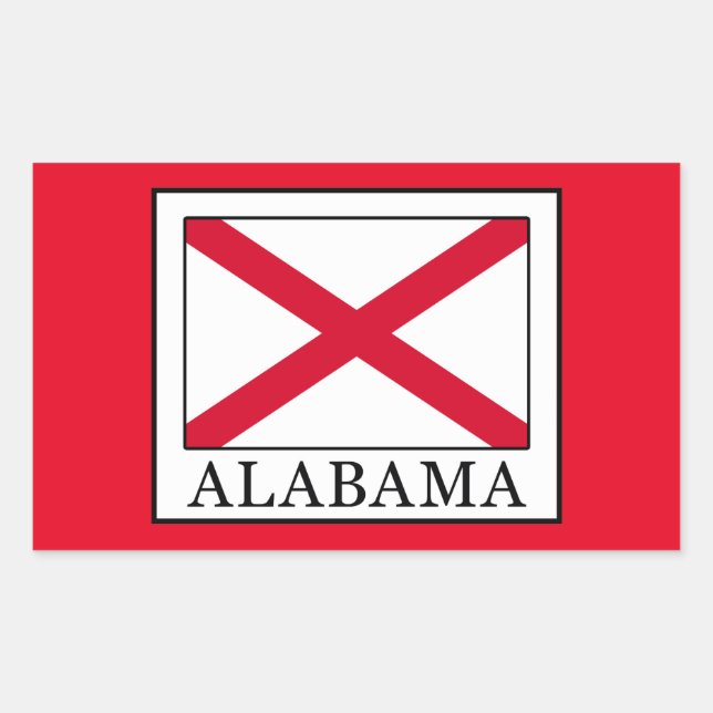 Alabama Rektangulärt Klistermärke (Framsida)