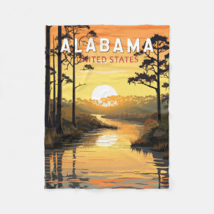 Alabama Resa Konst Vintage Fleecefilt