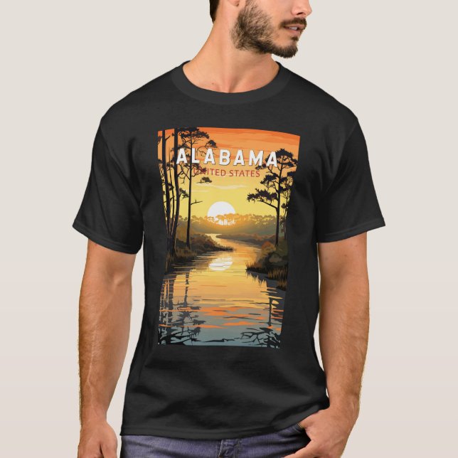 Alabama Resa Konst Vintage T Shirt (Framsida)