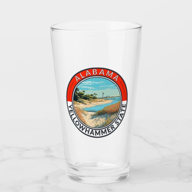 Alabama Resemärkeskonst Badge Glaskopp (Framsida)