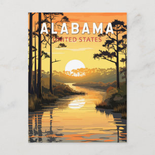 Alabama Resemässkonst Vintage Vykort
