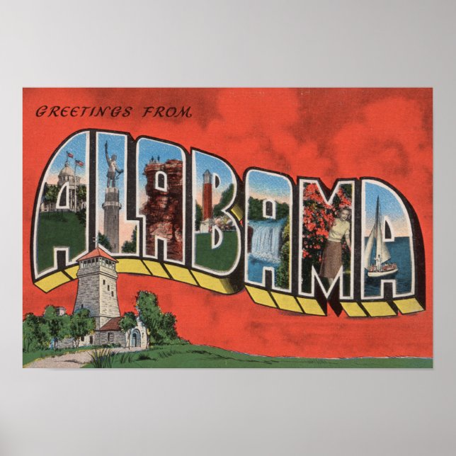 Alabama (Röd)Stor Brev ScenesAlabama Poster (Framsidan)