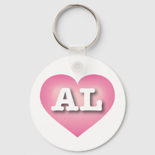 Alabama Rosa Fade Heart - I kärlek AL Nyckelring