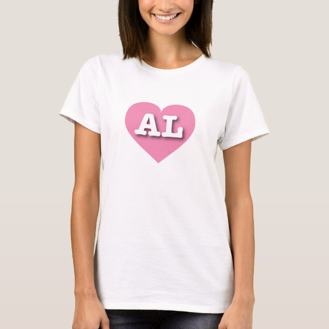 Alabama Rosa Heart - I kärlek AL Tee (Framsida)