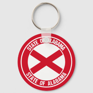 Alabama Round Emblem Nyckelring