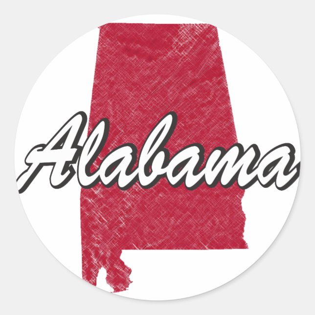 Alabama Runt Klistermärke (Framsida)