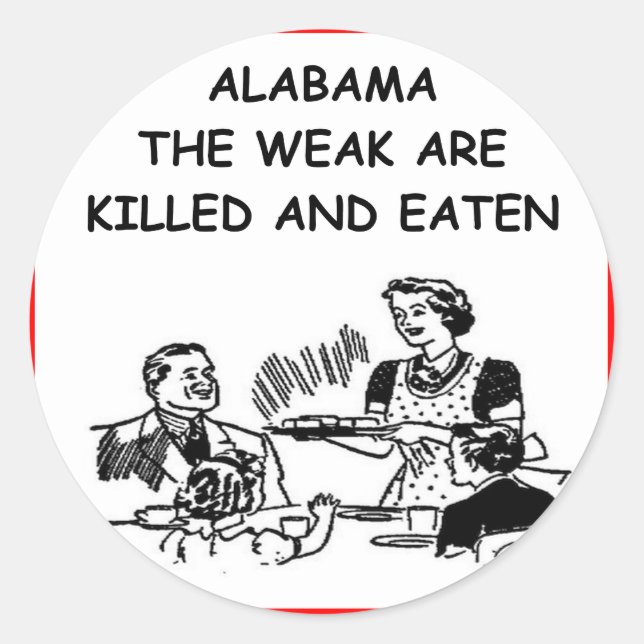 ALABAMA RUNT KLISTERMÄRKE (Framsida)