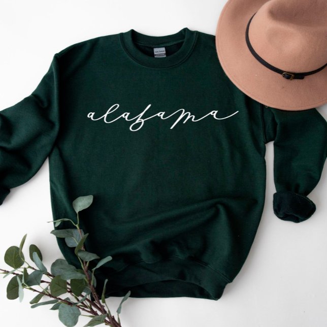 Alabama Script State Women's Sweatshirt T Shirt (Skapare uppladdad)