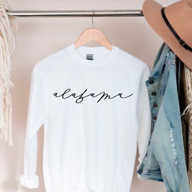 Alabama Script State Women's Sweatshirt T Shirt (Skapare uppladdad)