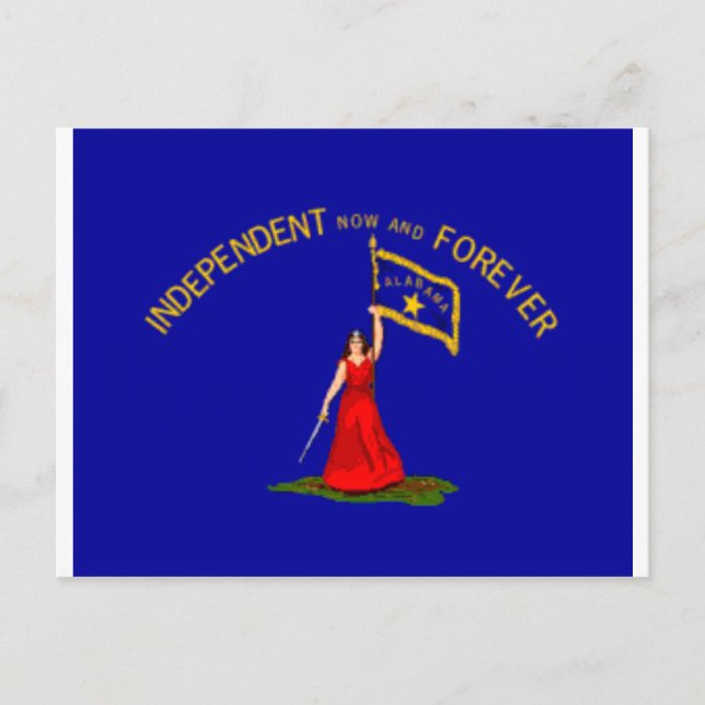 alabama secession flagga vykort (Framsida)