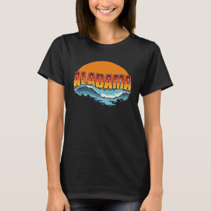 Alabama Sol och Surfa Surfing Sunbad Alabama BE T Shirt