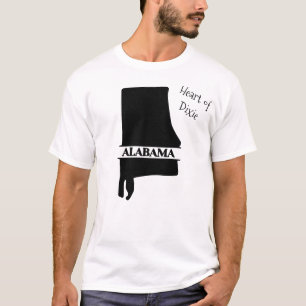 Alabama Split Monogram US State T Shirt