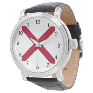 Alabama: St Andrew Crimson Kor Flagga Armbandsur