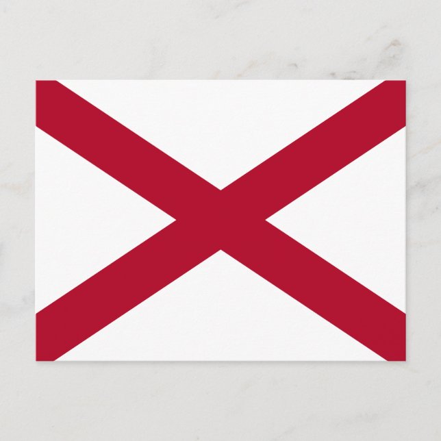 Alabama: St Andrew Crimson Kor Flagga Vykort (Framsida)