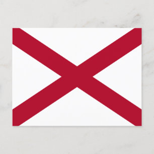 Alabama: St Andrew kors röda flaggan Vykort